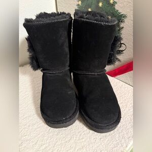 DREAM PAIRS Girls Boots Kids Mid Calf Boots Faux Fur Lined Fuzzy